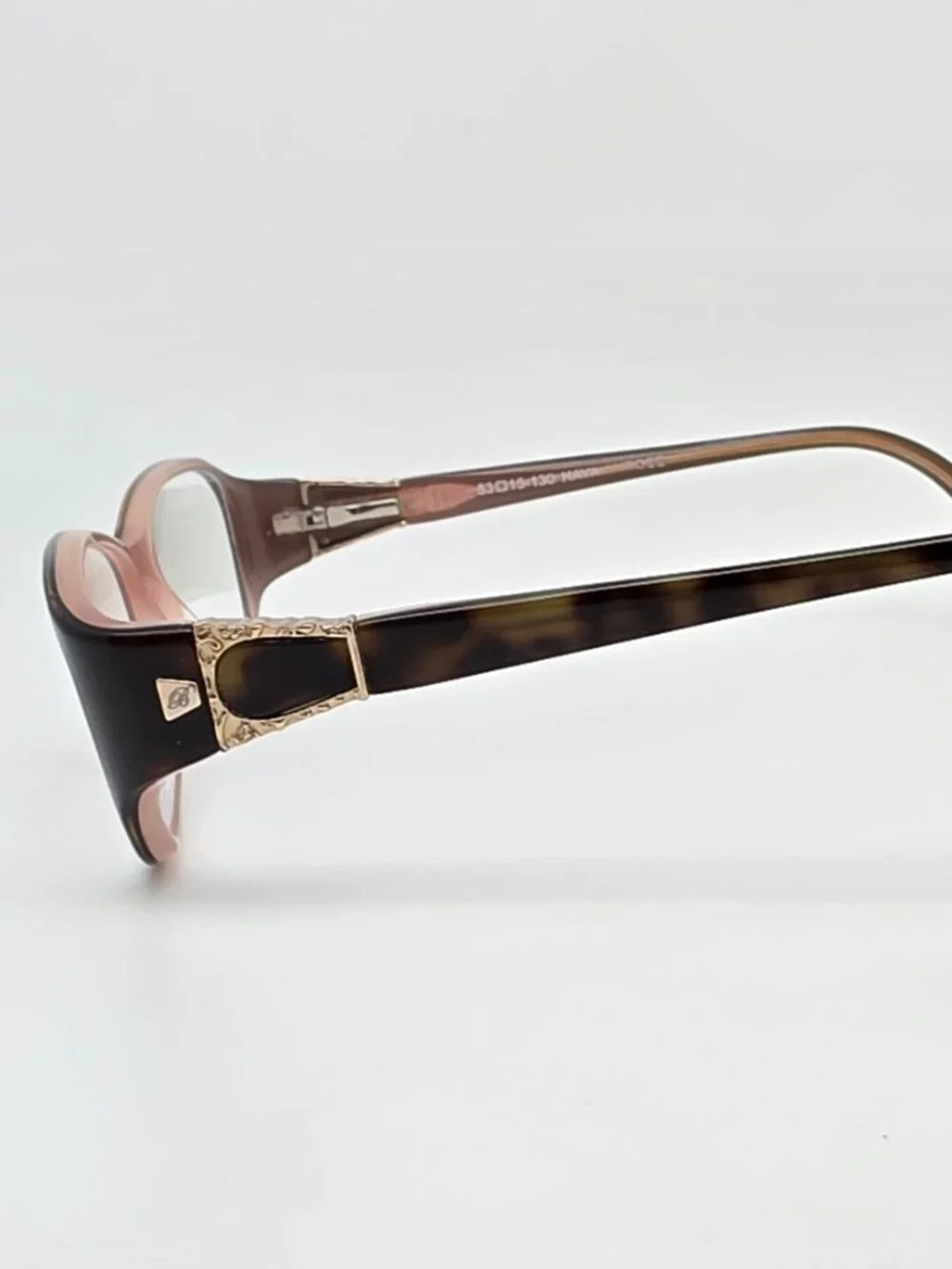 Bulova Ashland Havana Rose Cat Eye Eyeglasses Frame w/ Flexhinge and Case 53mm